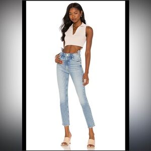 MOTHER Superior The Dazzler Shift I Confess High Rise Sky Blue Jeans